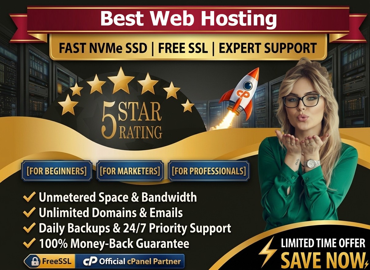 Best Web Hosting – 🏆Unlimited SSD + Free SSL + Websites + Emails | $14.99/Year!
