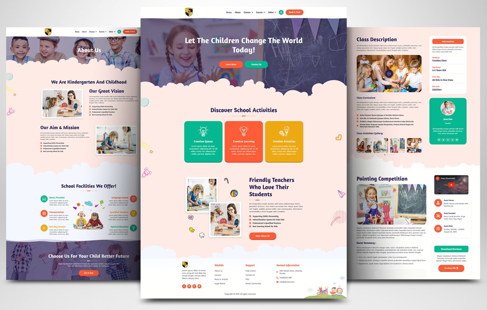 CUSTOM PRO WEBSITE FOR KIDS KINDERGARTEN SCHOOL PRESCHOOL NURSERIES CHILDCARE