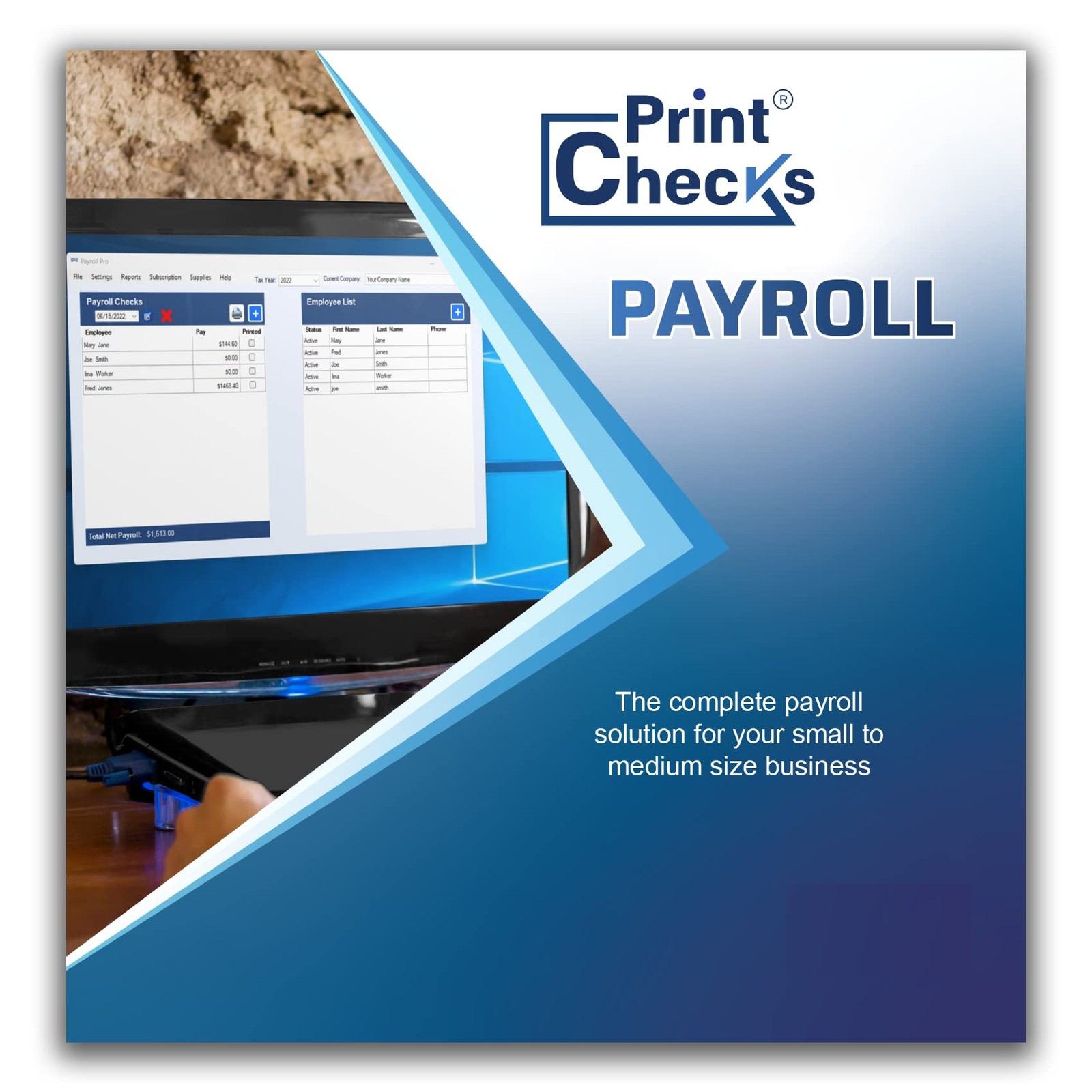 Payroll – Payroll software for Windows 10/11 – CD – Includes 12 month license