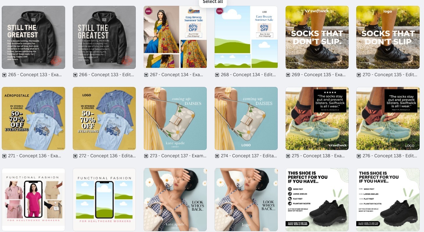 150 Professional Canva Fashion Ad Templates | Ready-to-Use Digital Designs***