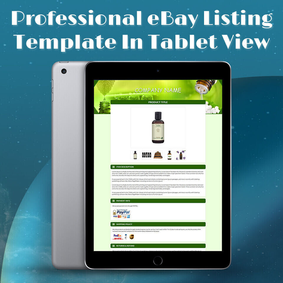 eBay Templates Mobile Responsive eBay Listing Auction Template for Medical