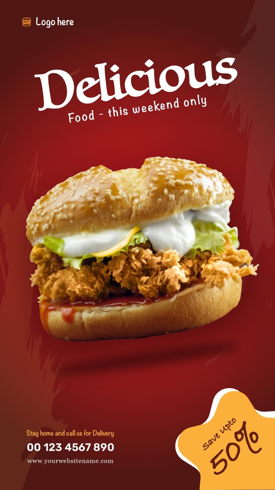 Delicious Food Social Media Marketing Templates