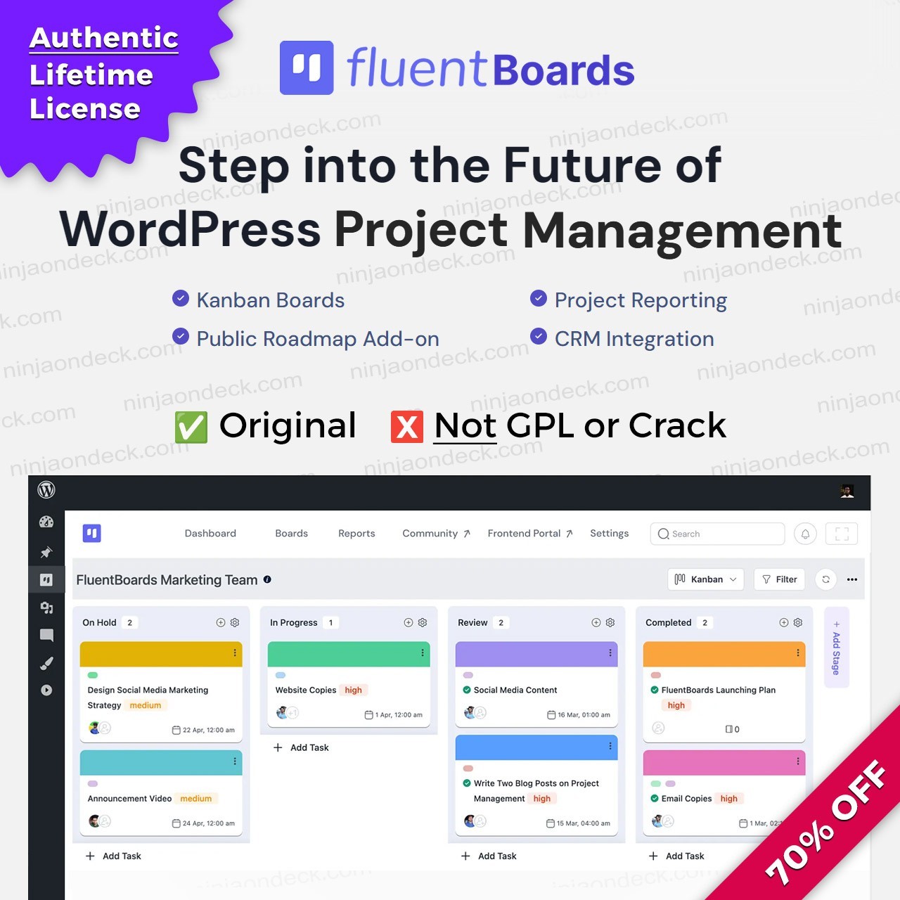 🥷 Fluent Boards Pro Official License ‒ Lifetime / Yearly