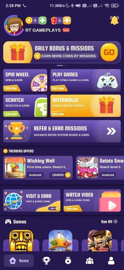 PlayFusion Android Earning Game App + Laravel Admin Panel | Reward App