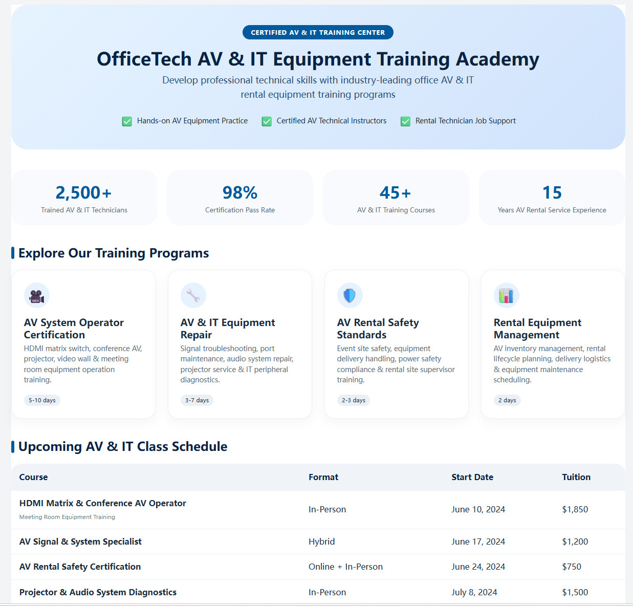 Office & IT Equipment Rental Website Free hosting / Free Installation Setup