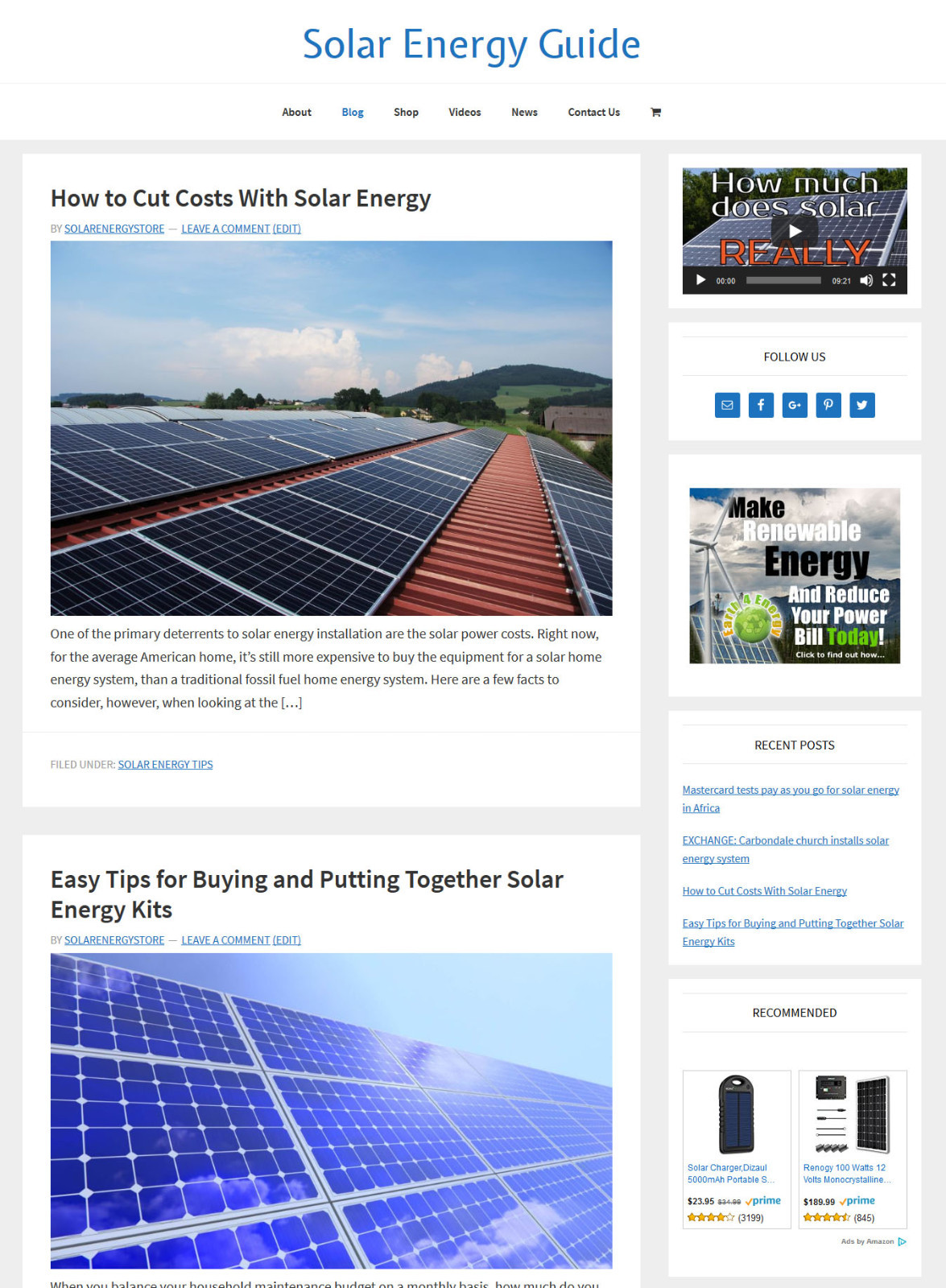 [NEW DESIGN] * SOLAR ENERGY * store blog website business for sale AUTO CONTENT