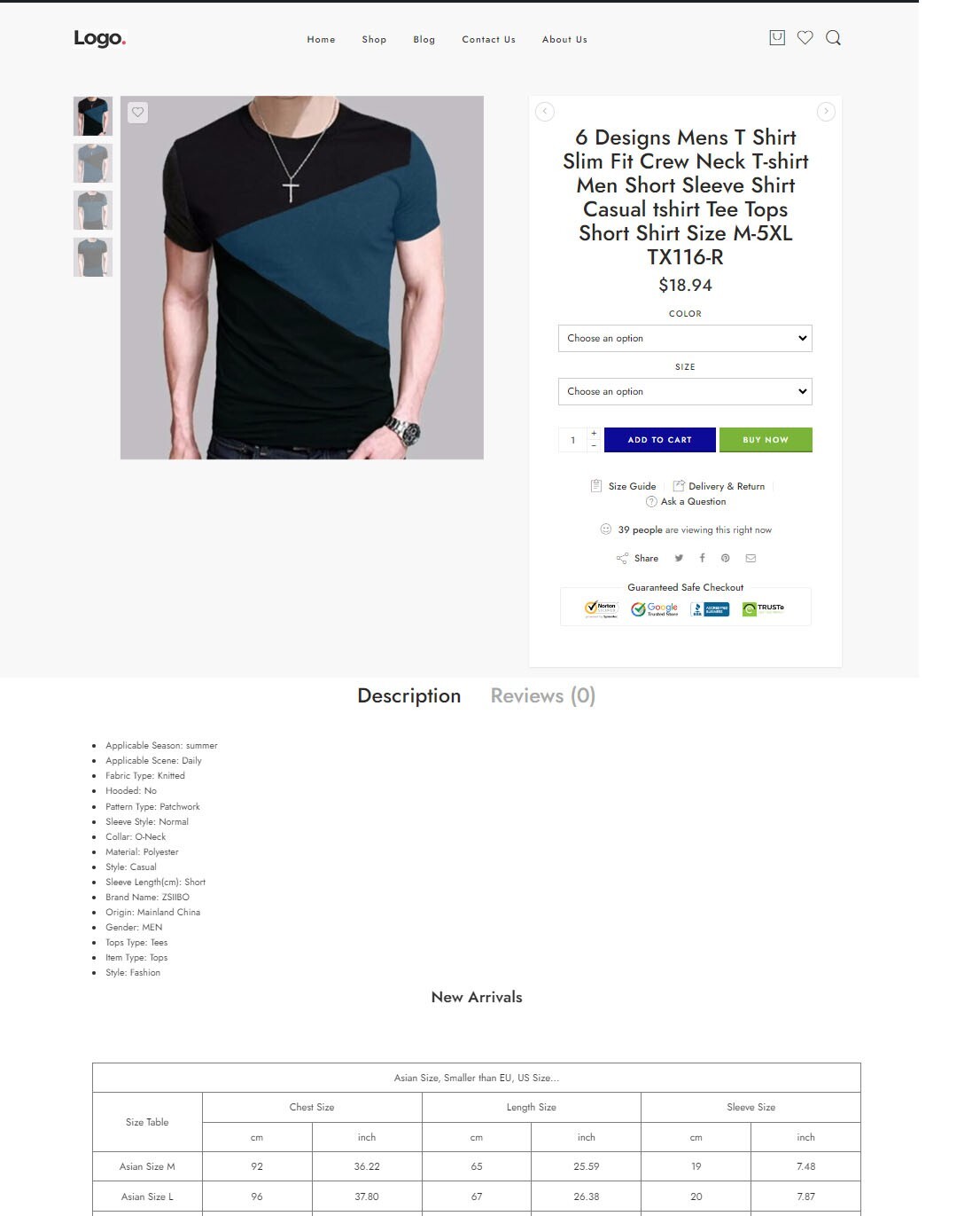 T-Shirts Store, Drop Shipping Ecommerce Website + Free Hosting