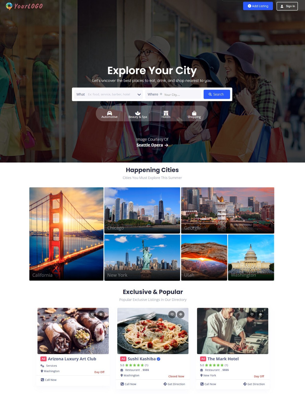 Business Directory & Listing Website with Map, Rating, Review