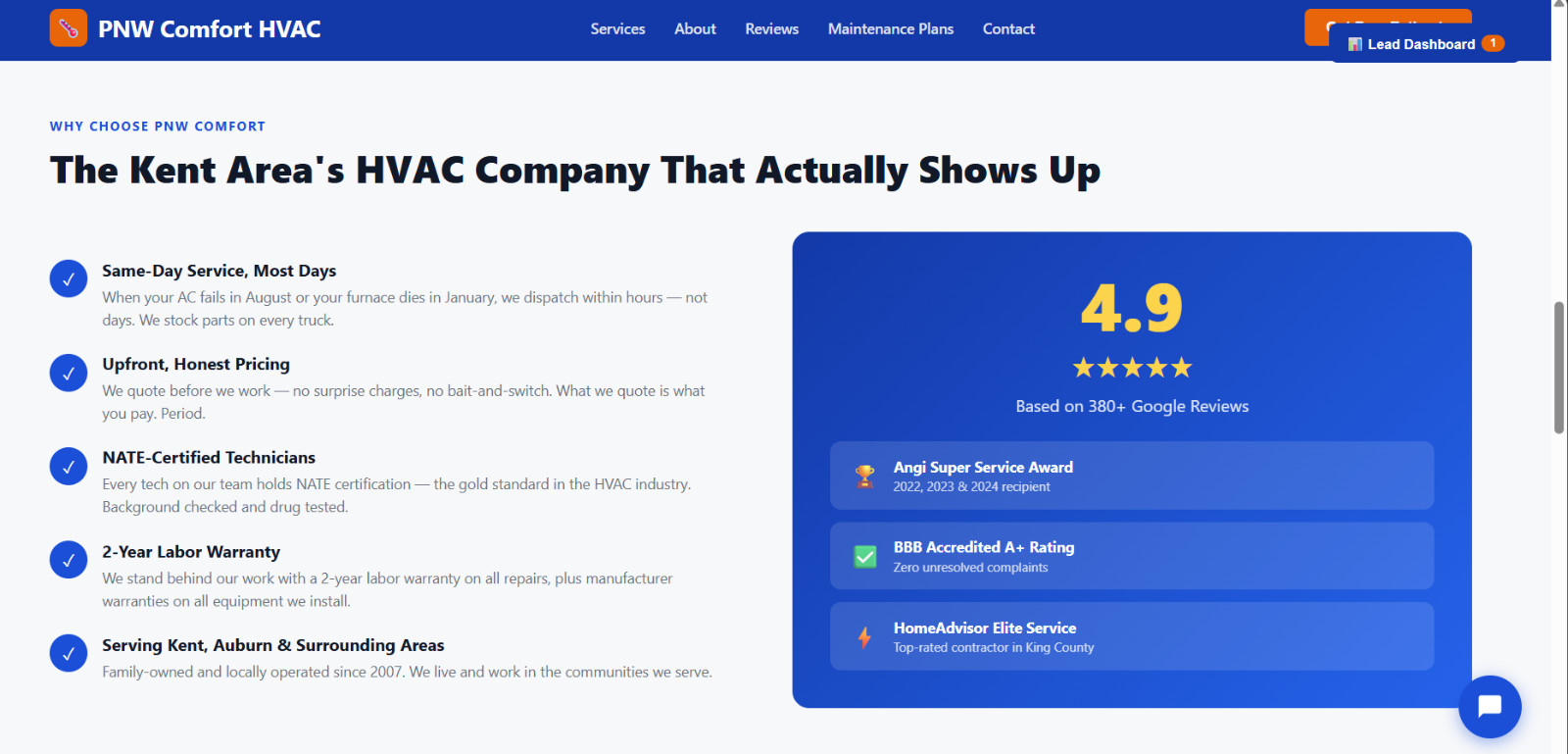 Custom WordPress Website Design for Construction Company | Pro Contractor Site
