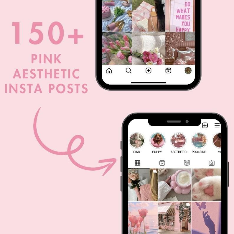 550+ Pink Aesthetic Faceless Videos & Photos with MRR