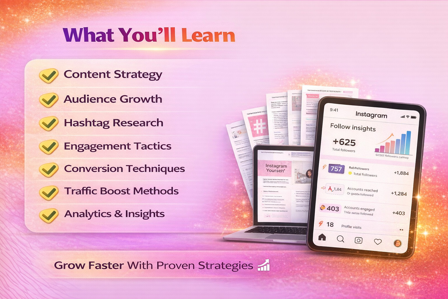 Instagram Growth Guide PLR MRR, Editable Canva Template, DFY Digital Product