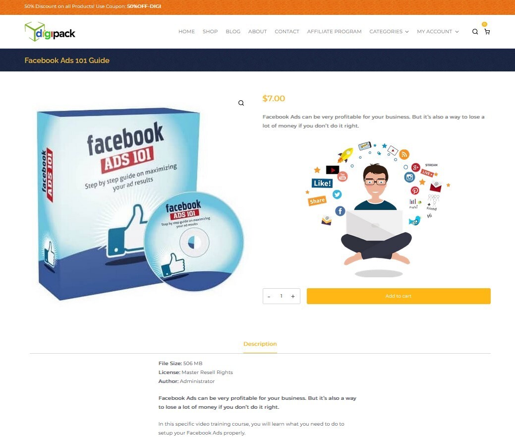 Make Money Online – Digital Products Store With 800 Products, Fully Automated