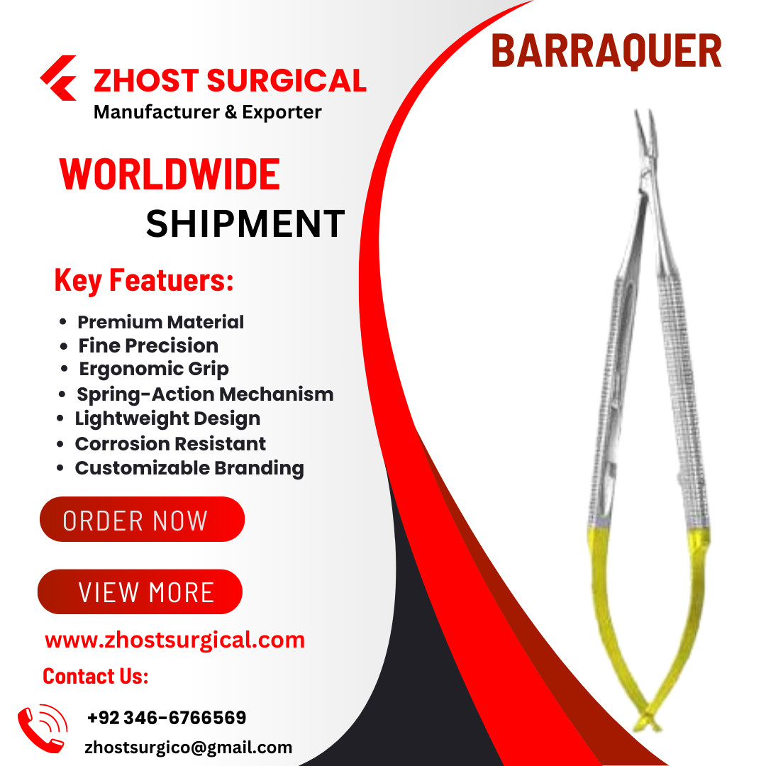Barraquer Needle Holder – Premium Surgical Stainless Steel Tool for Ophthalmic &