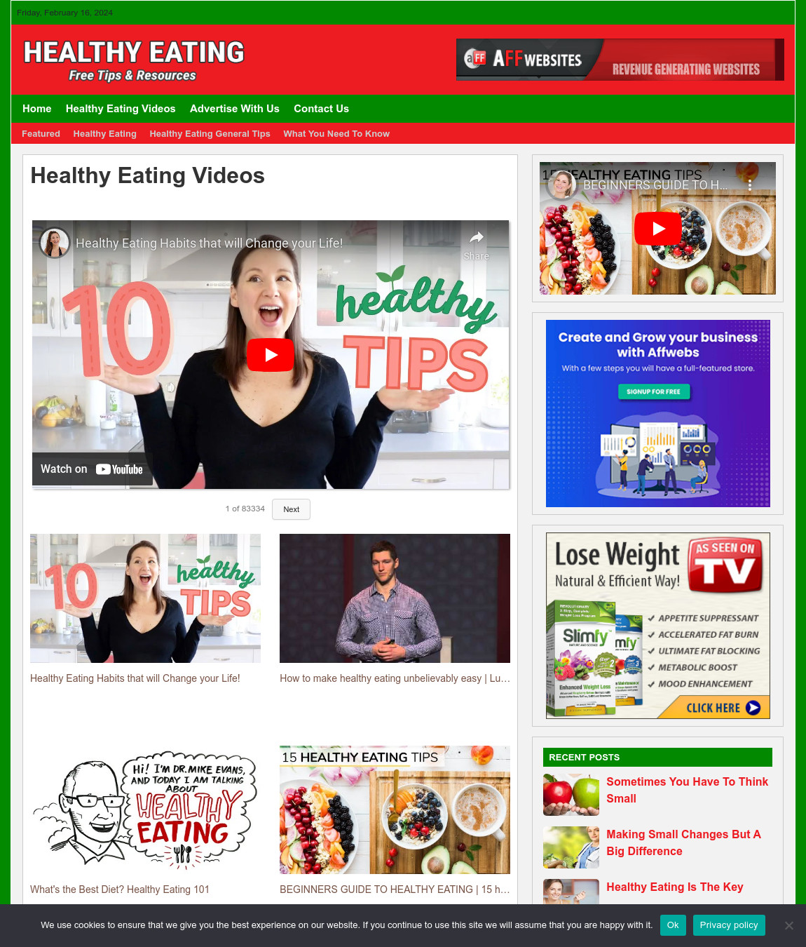 HEALTHY EATING Website Business For Sale – Work From Home Business Opportunity