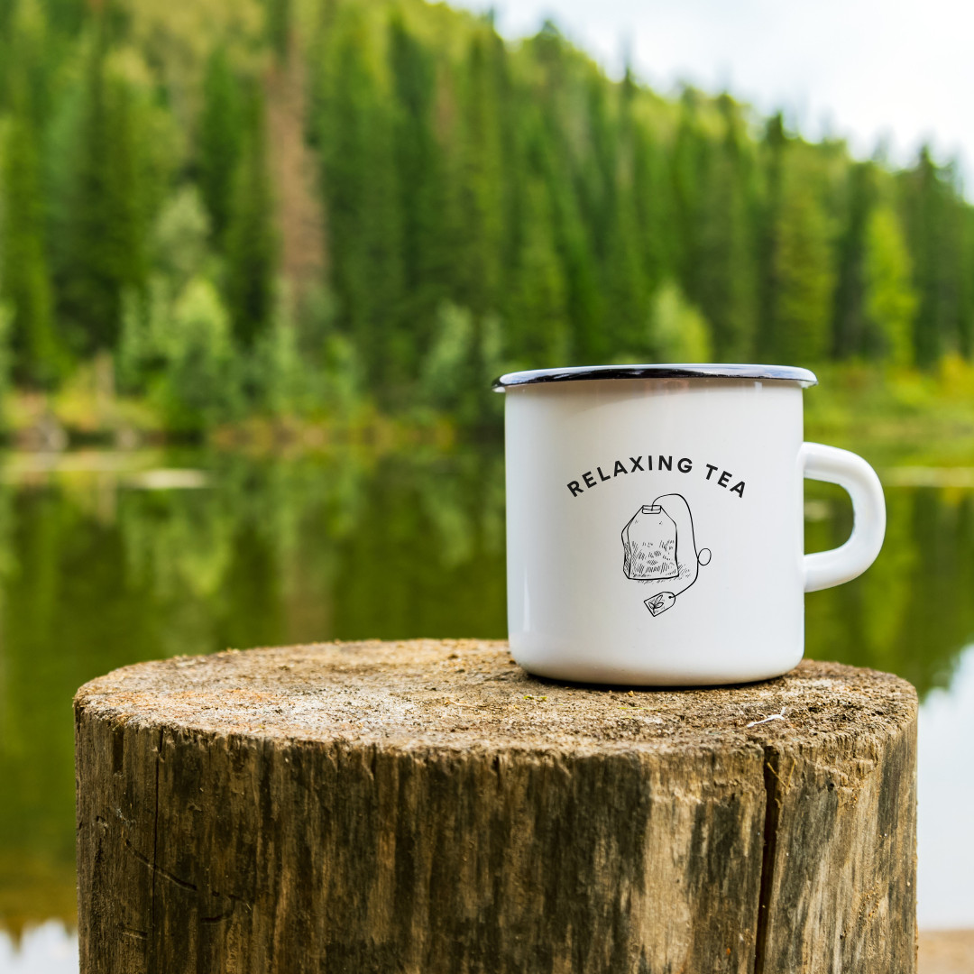 Canva Templates Pro -Grey and White Minimalist Coffee Mug Mockup Instagram Post