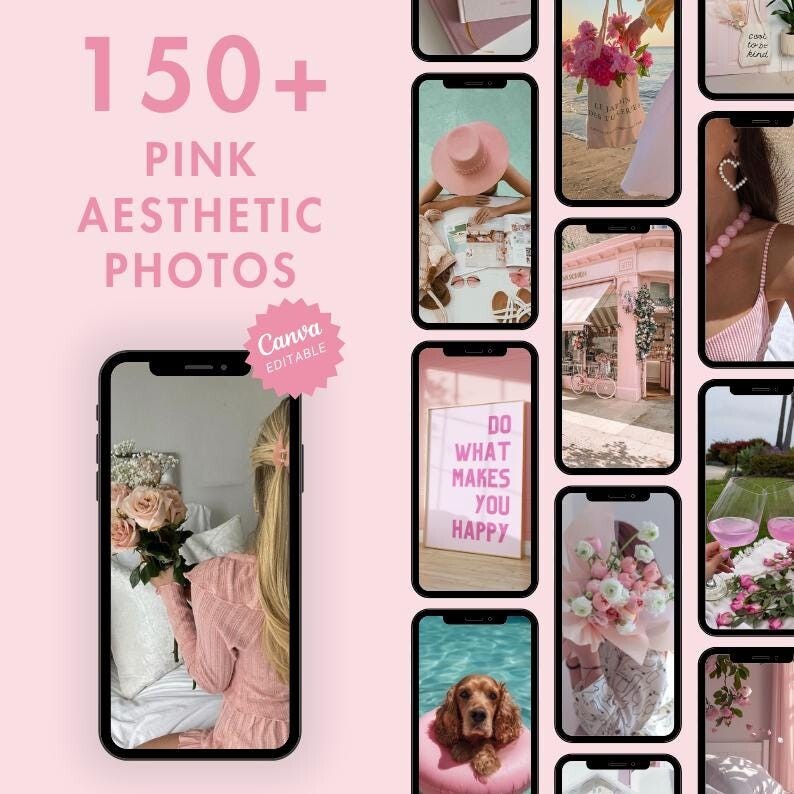 550+ Pink Aesthetic Faceless Videos & Photos with MRR
