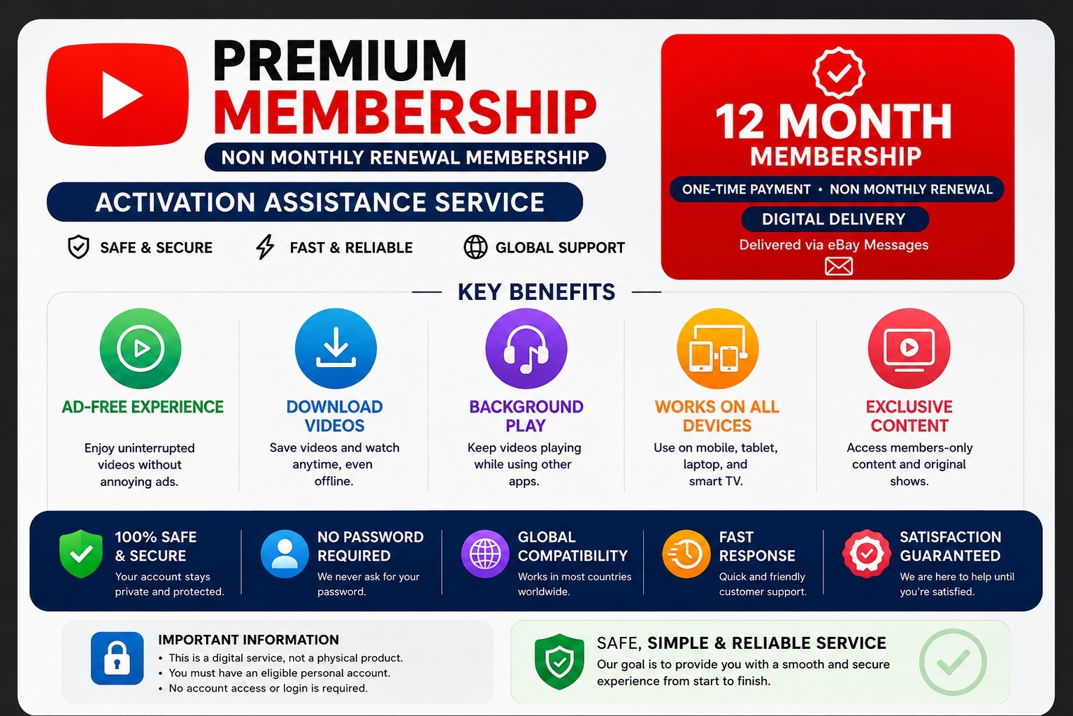 YouTube Premium 1 Year