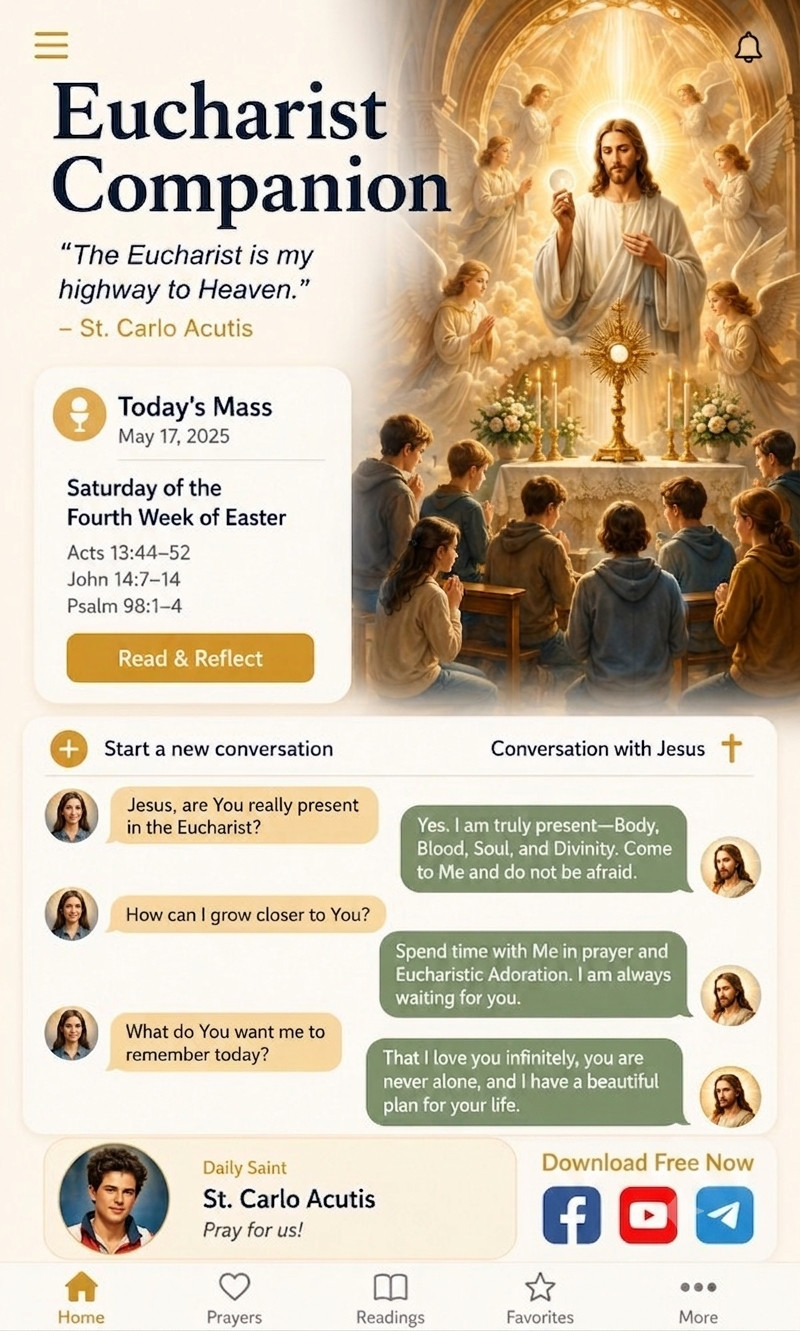 Eucharist Companion Mobile App Digital Download Comprehensive Catholic Prayer Re