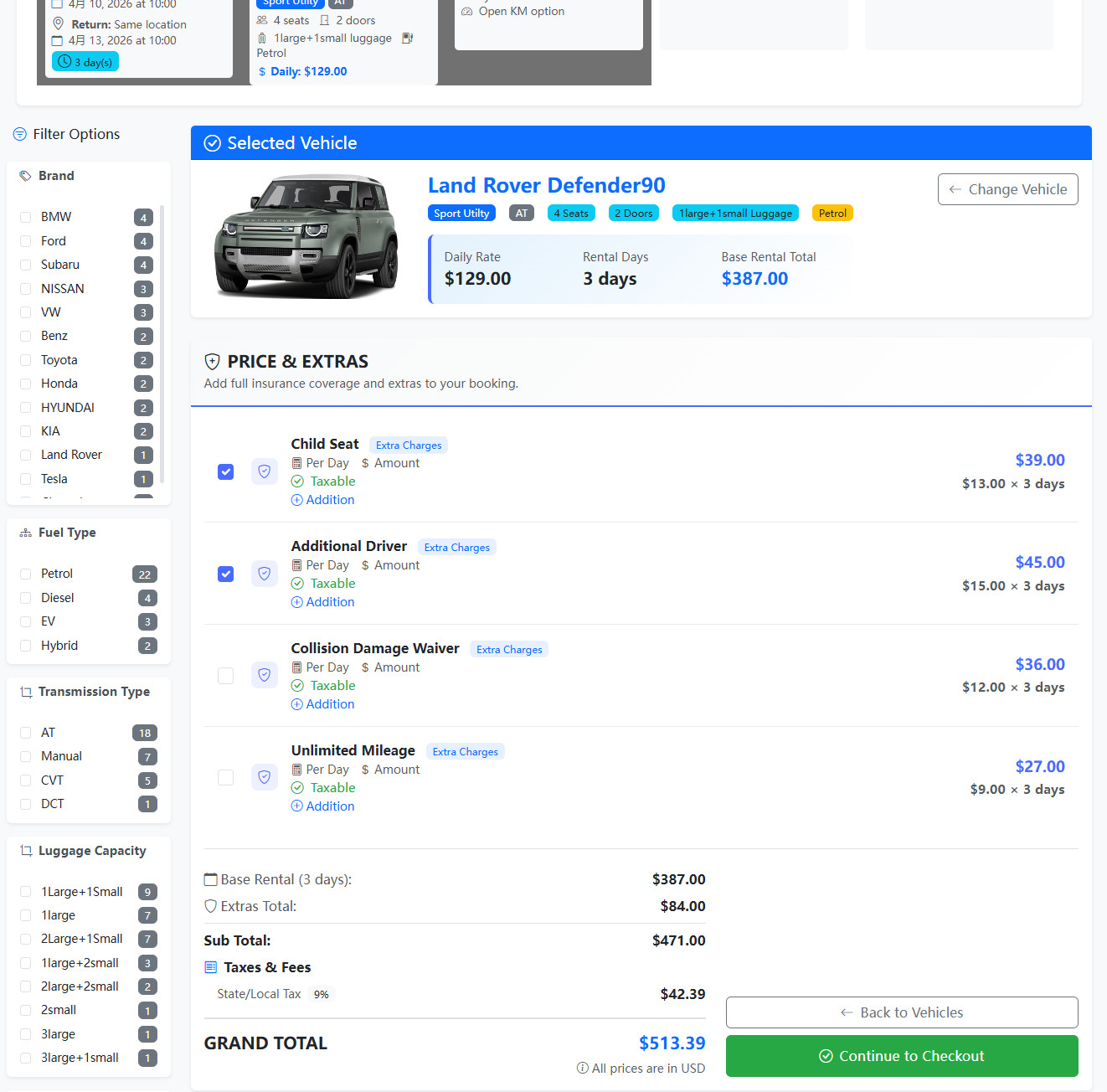 Car Rental Booking System