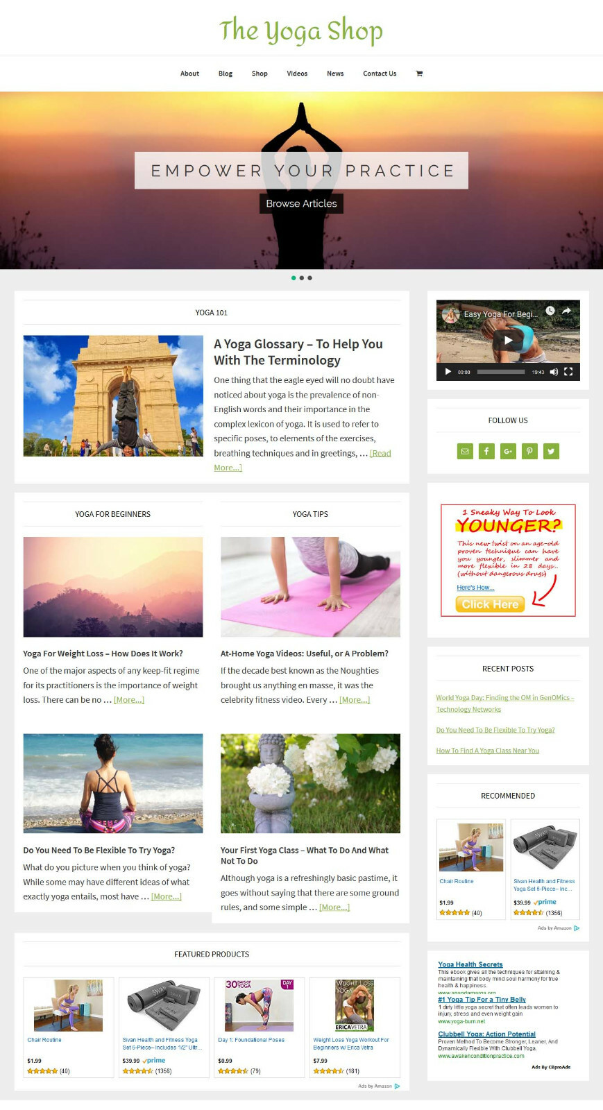 [NEW DESIGN] * YOGA * store blog website business for sale turnkey AUTO CONTENT