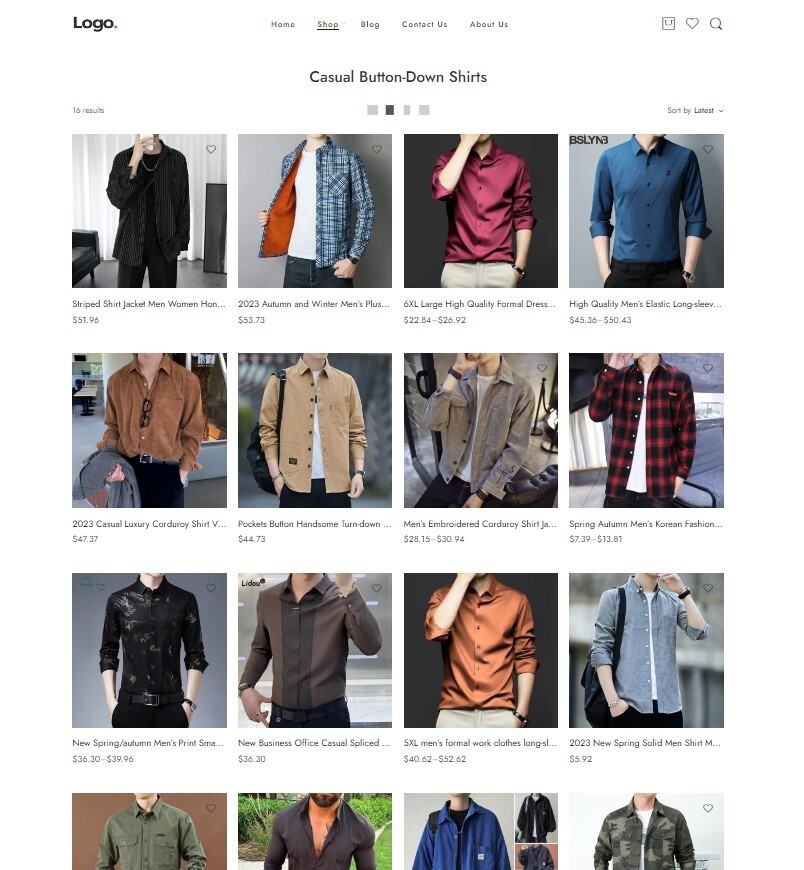 Dropshipping Website Ecommerce Business Affiliate, Free Hosting, Men’s Shirts