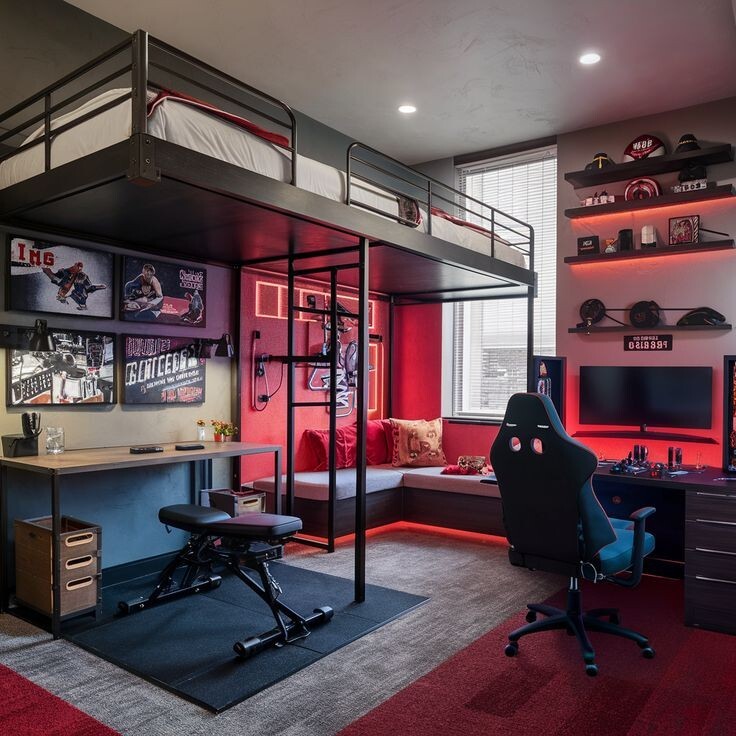 video games, entertainment room, game room, adult and kids game room, room ideas