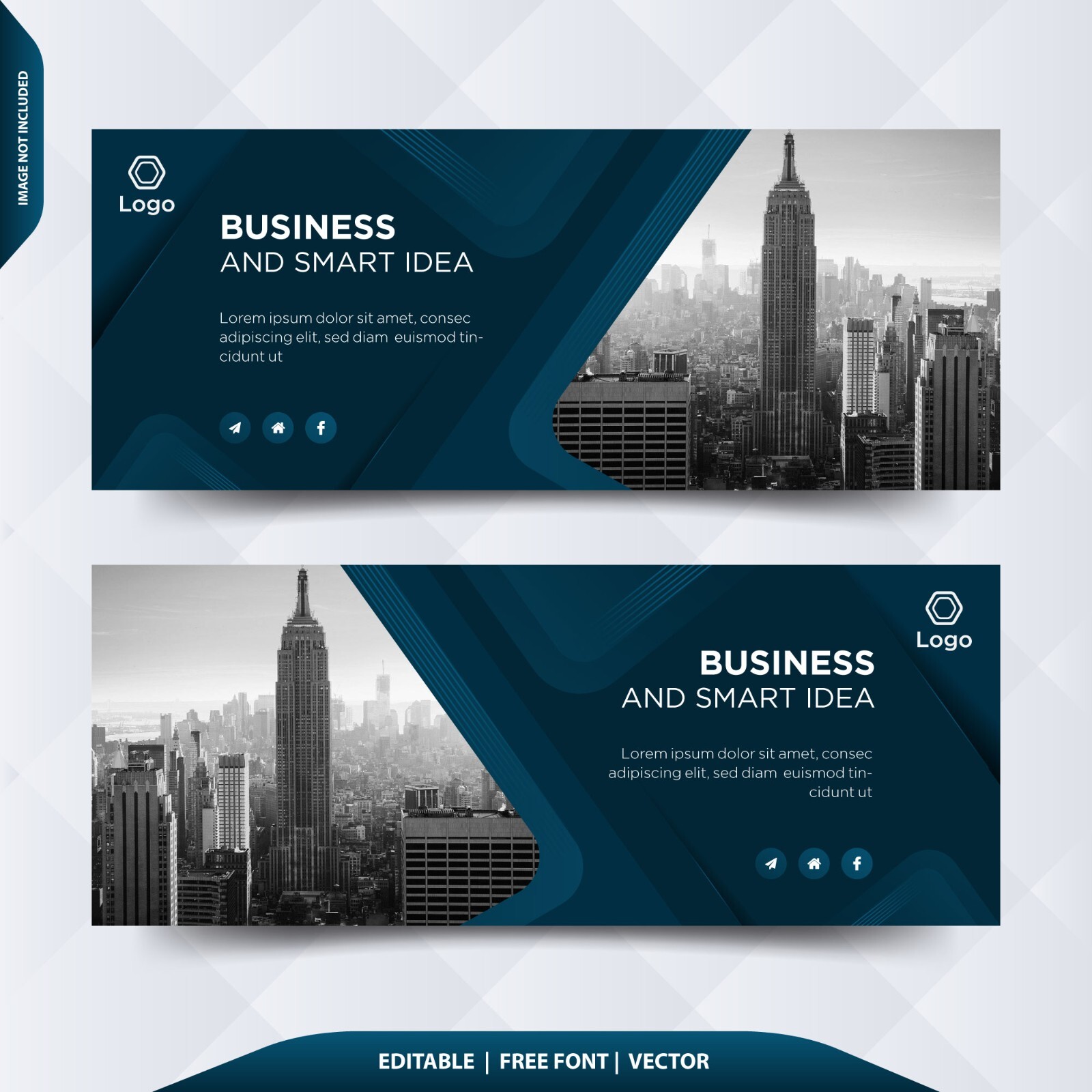 Facebook Social Media Post Templates Kit 70 eps, jpg Banners, Covers