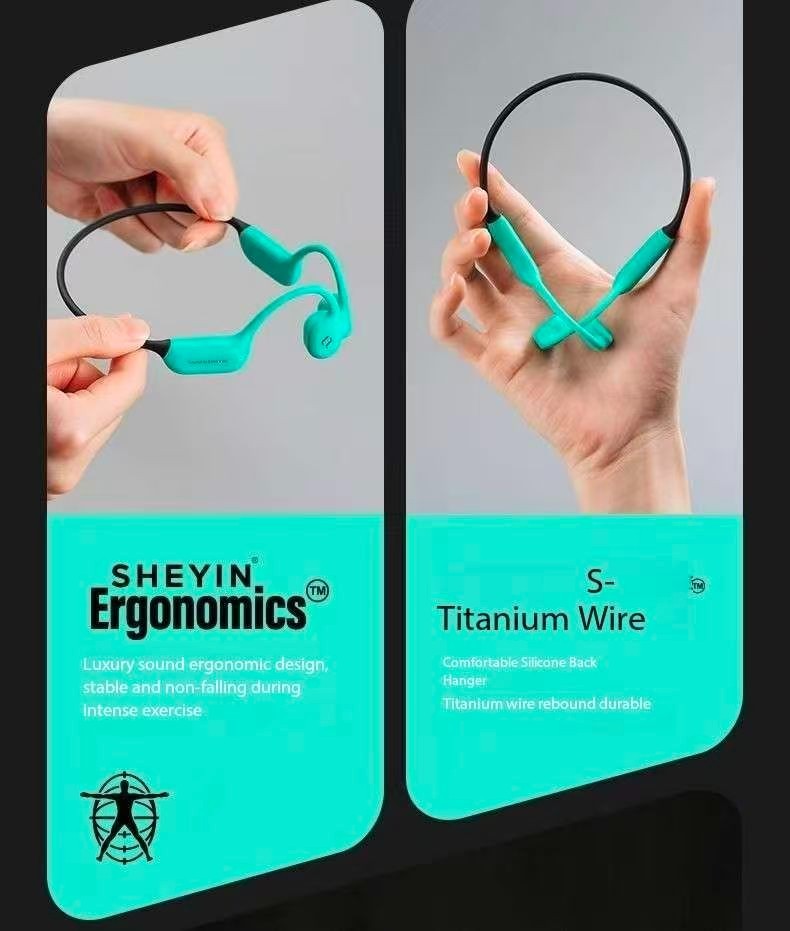 SHEYIN X8 Bone Conduction Bluetooth Headphones with Ultra Long Battery Life