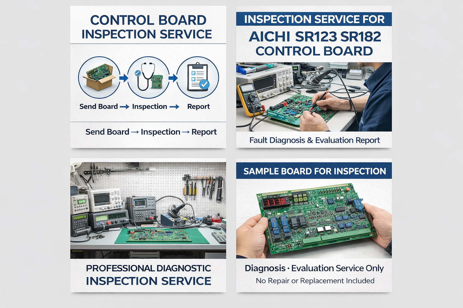 AICHI SR123 SR182 Control Board Inspection Service | Fault Diagnosis Only