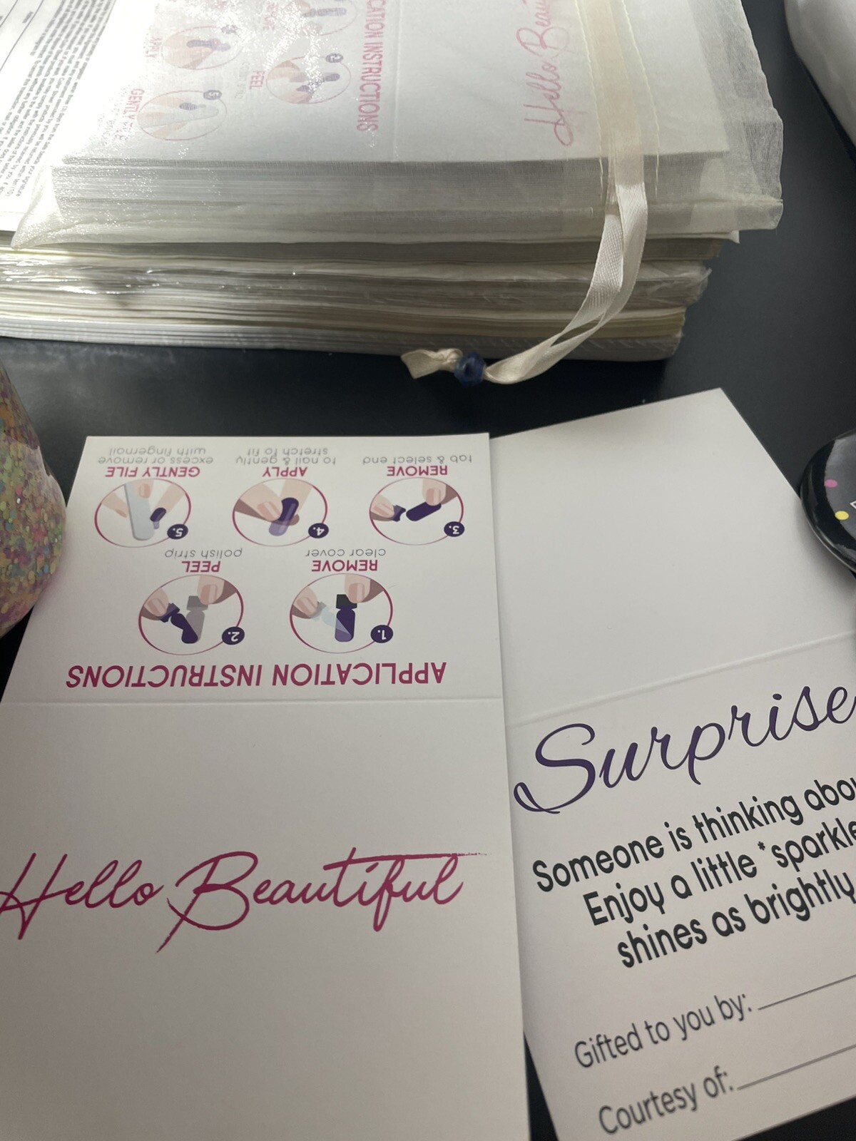 Color Street Order Forms, Cup, Cards, And Buttons