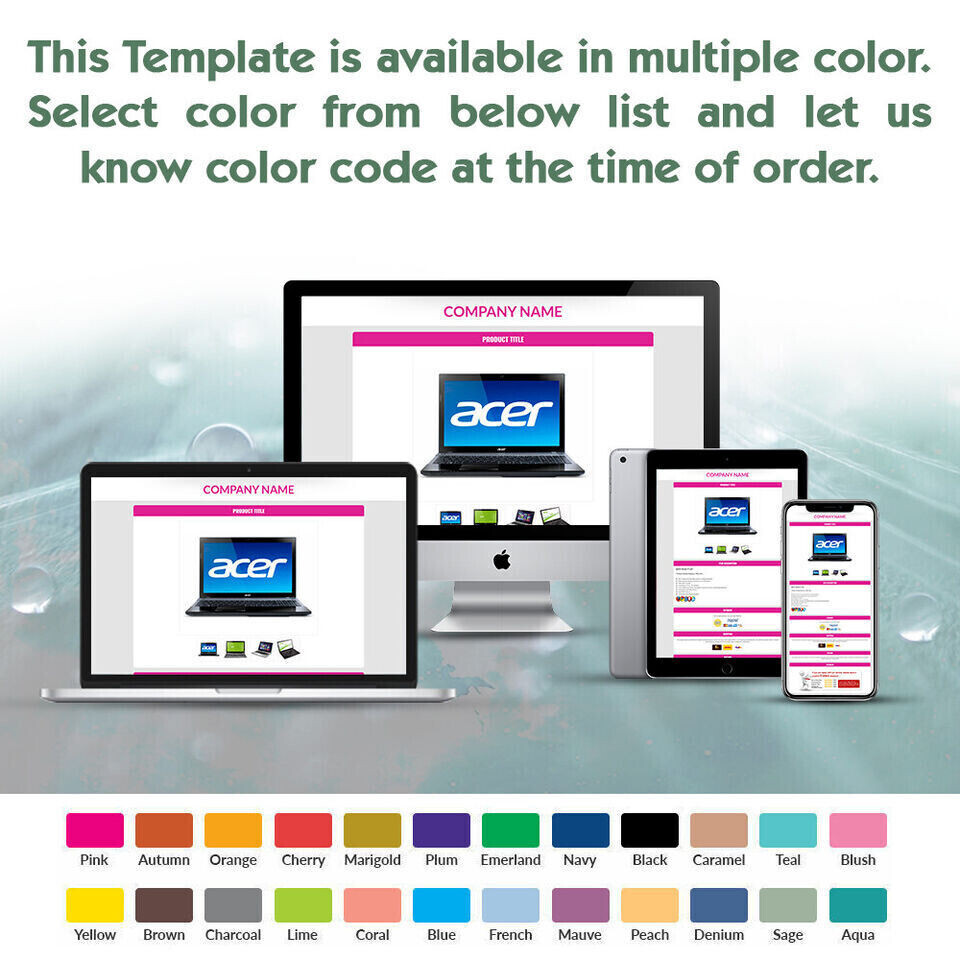 eBay Templates eBay Auction Template Mobile Responsive 100%