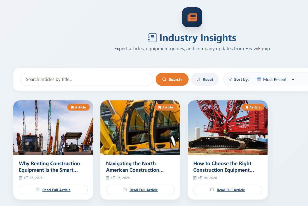 Construction Equipments rental Website