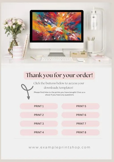 18 Editable Thank You Page Templates for Canva | Shop Thank You Bundle | Mockup