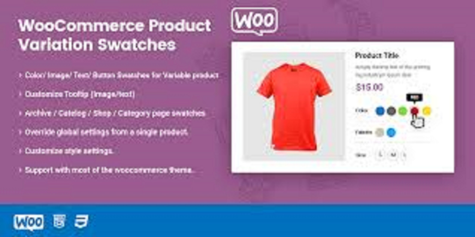 WooCommerce Variation Swatches and Photos wordpress Plugin