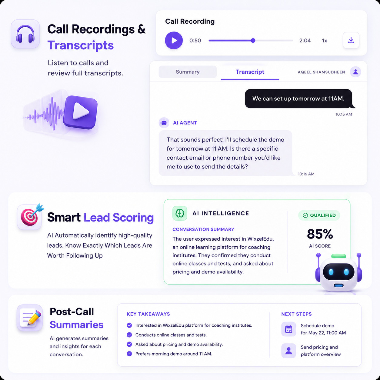 AI calling Agent SaaS Platform | Lead Automation & Appointment Booking System