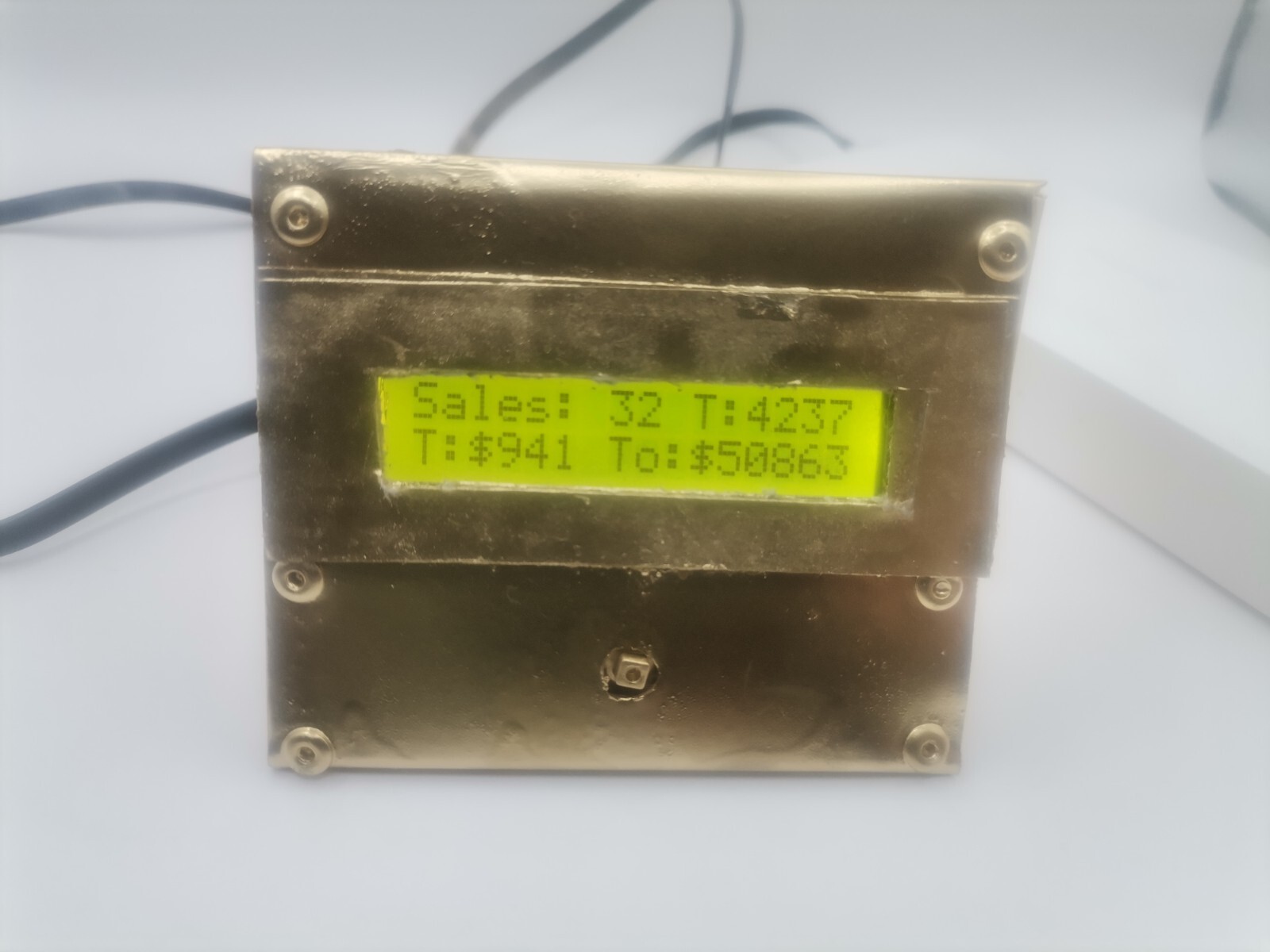 2×16 Info Wi-Fi Display: Live Web Visits, FB Likes, YT Views, …