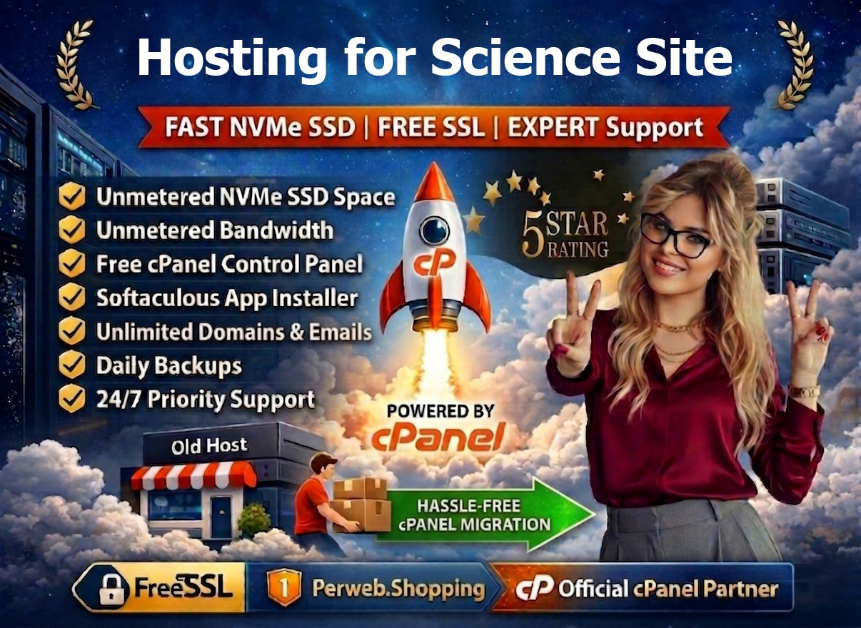 Hosting for Science Site – 🧪 Unlimited SSD + SSL + Email Support | $14.99/Year!