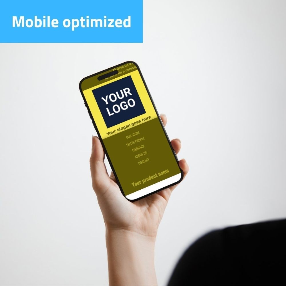 eBay Template – Responsive natural – yellow – Mobile Optimized + Editor