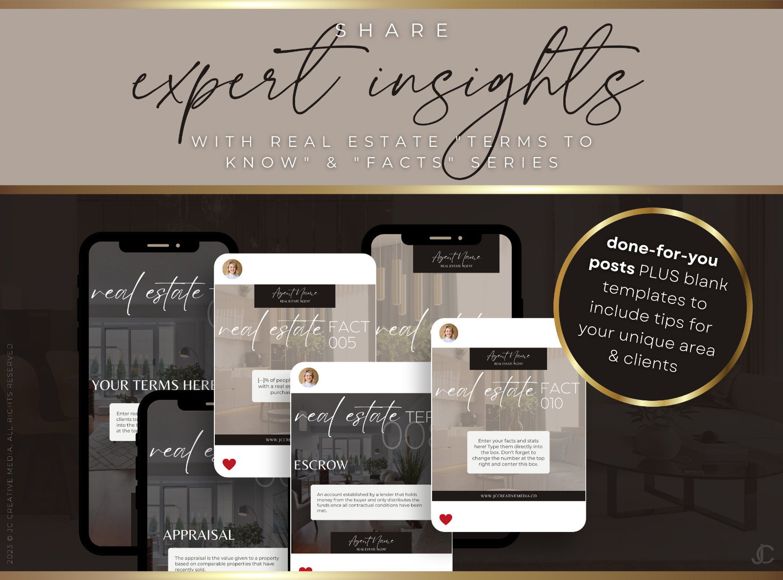 Luxury Real Estate Social Media Marketing Kit | 990+ Premium Canva Templates