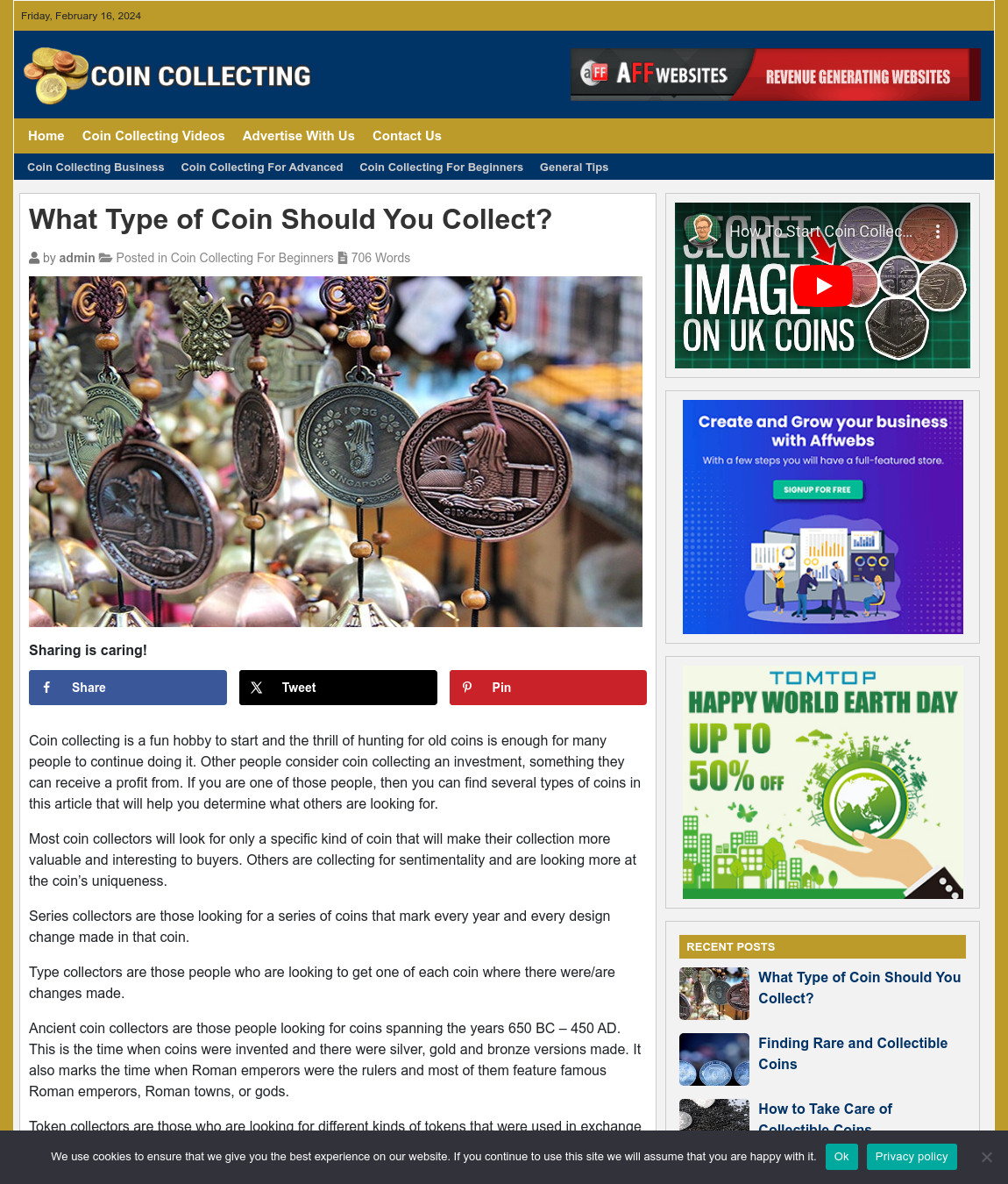 COIN COLLECTING Website Business For Sale – Work From Home Internet Business