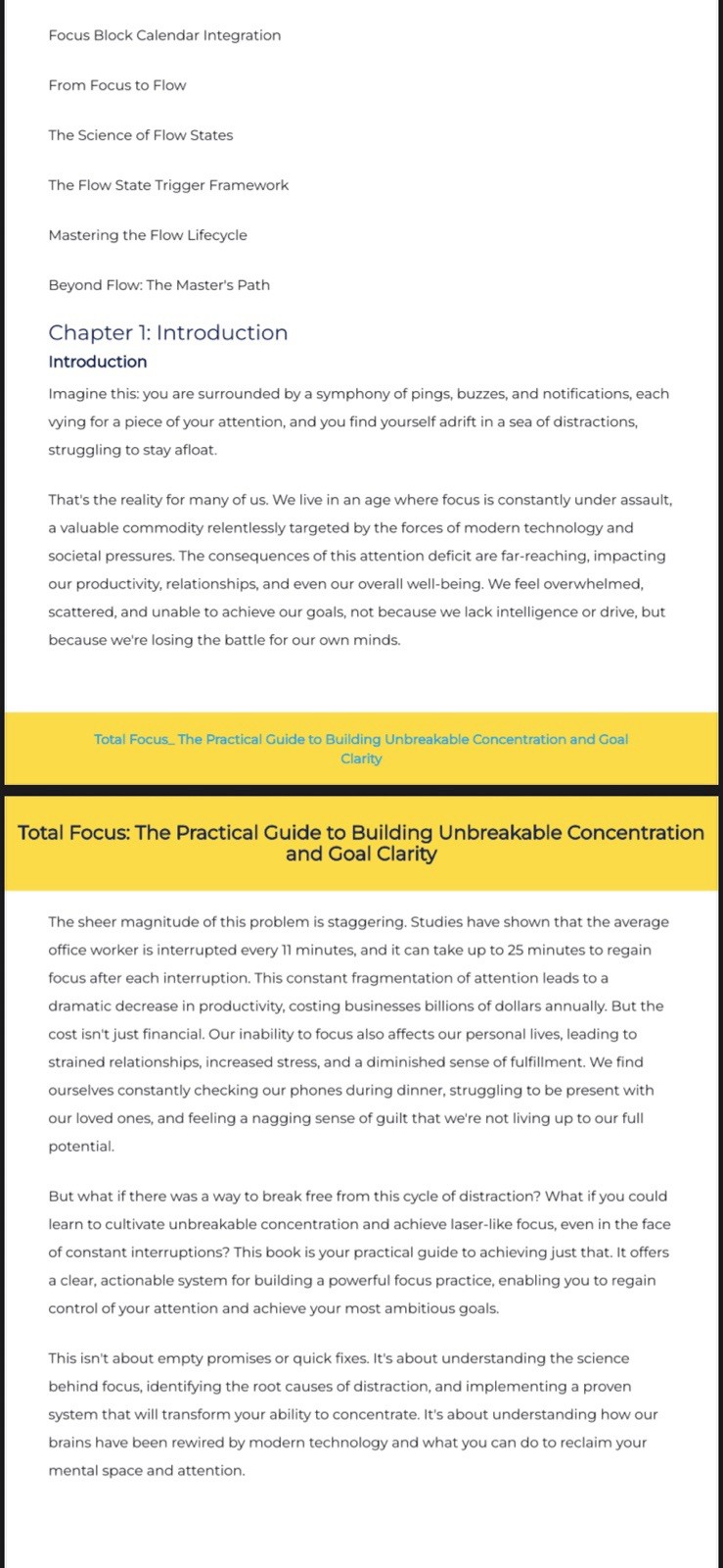 Total focus Unbreakable, Concentration And Goal Clarity With PLR Rights Inc