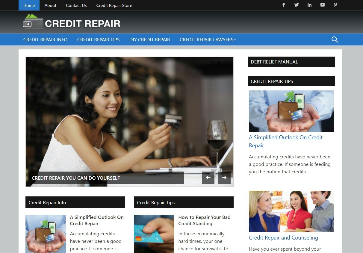 Profitable CREDIT REPAIR Turnkey Niche Website Business For Sale