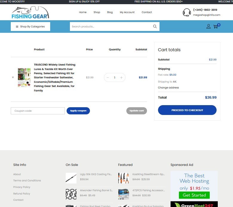 Fishing Tackle Store – Affiliate / Drop Shipping Website + eCommerce
