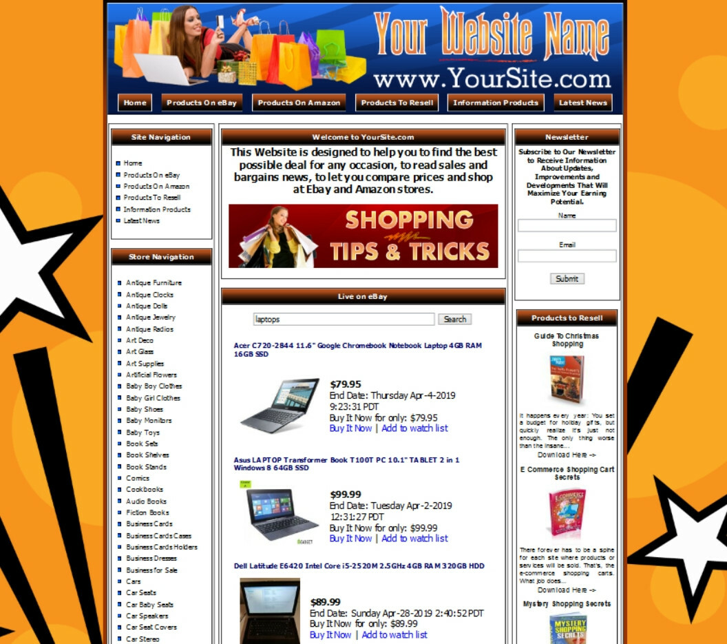 AMAZON STORE – Complete, Ready Made Affiliate Website – Google Adsense Earnings