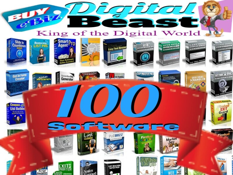 Computer Software Lot 100 Business Building Software w/FREE Month Master Hosting