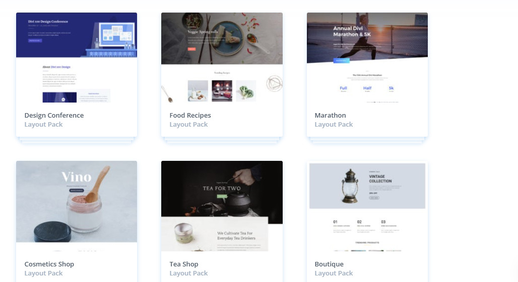 Huge Collection WordPress Divi Templates Themes Layouts Builder Elegant Extra