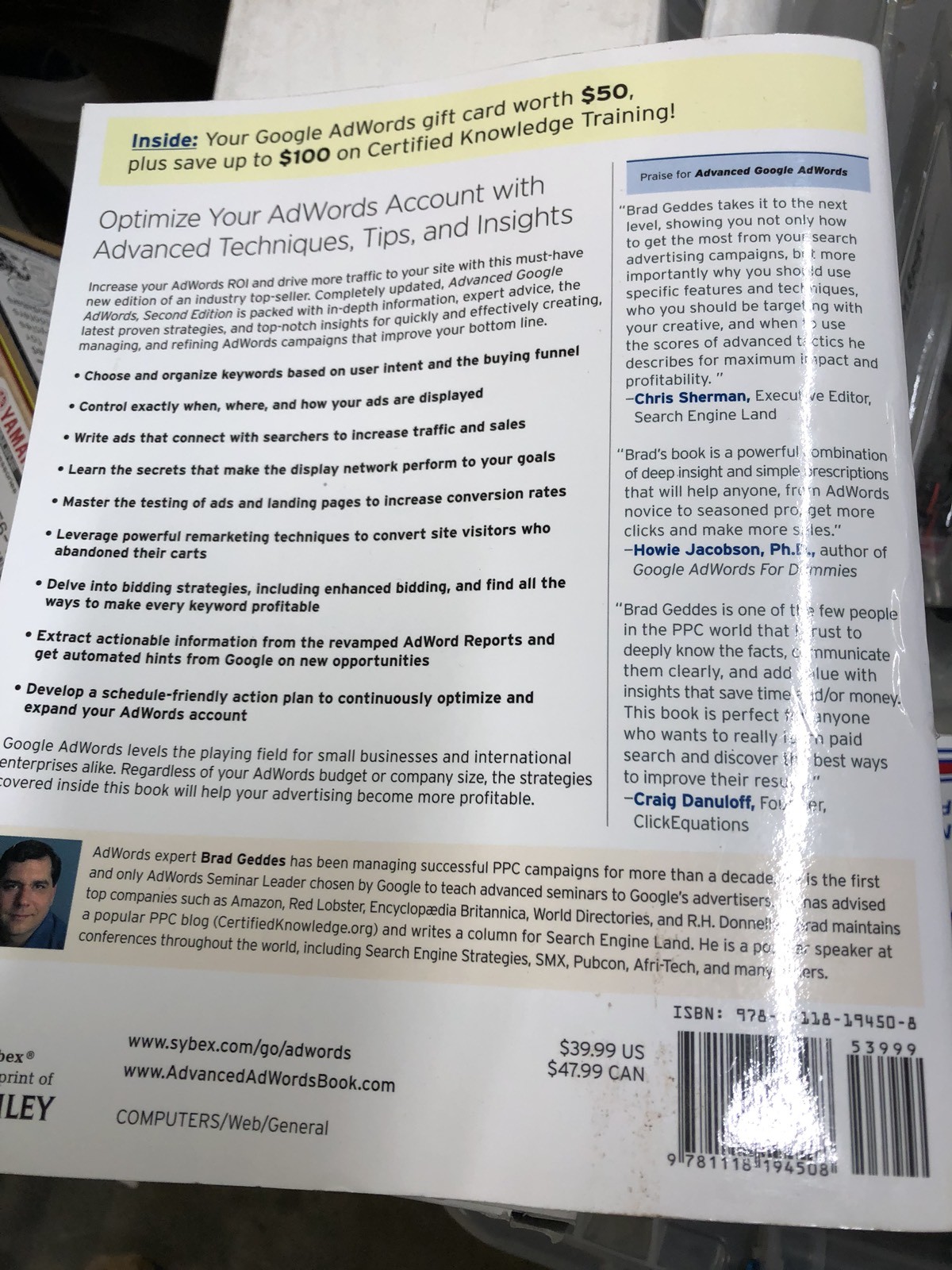 Google Ad Words Book Advertising Promotion Yahoo Search Bing