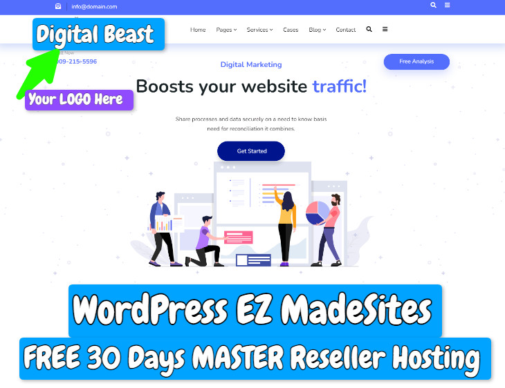 WordPress Websites 10 Pack Ready Made SEO/Digital Marketing Themes Free Hosting2