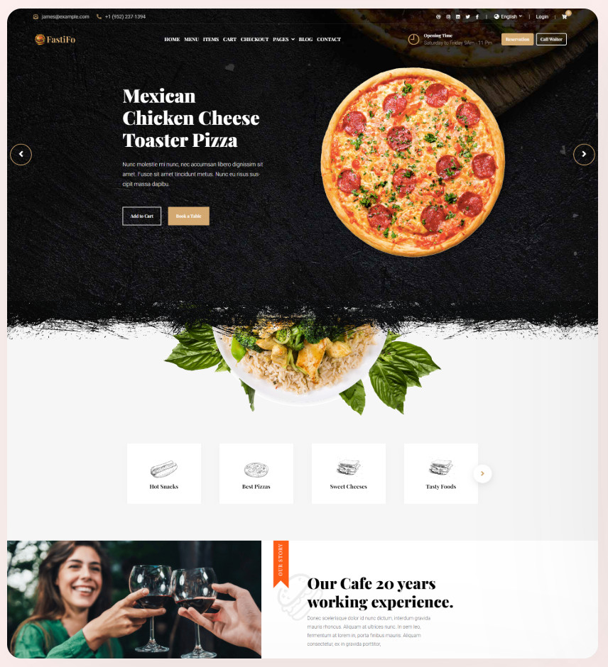 Restaurant Menu, Online Ordering, Website – Done-for-You, Mobile-First | 1 Year