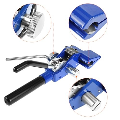 QWORK Stainless Steel Cable Tie Gun Banding Tool Strapping Tensioner 4-20mm
